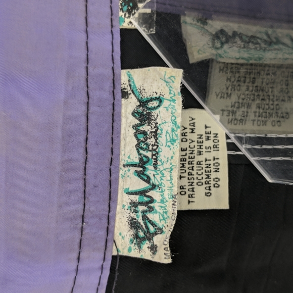 Billabong Womens Board Shorts Size 10 Black White Purple Trim Pearl Snap Zip-Fly - Picture 10 of 12